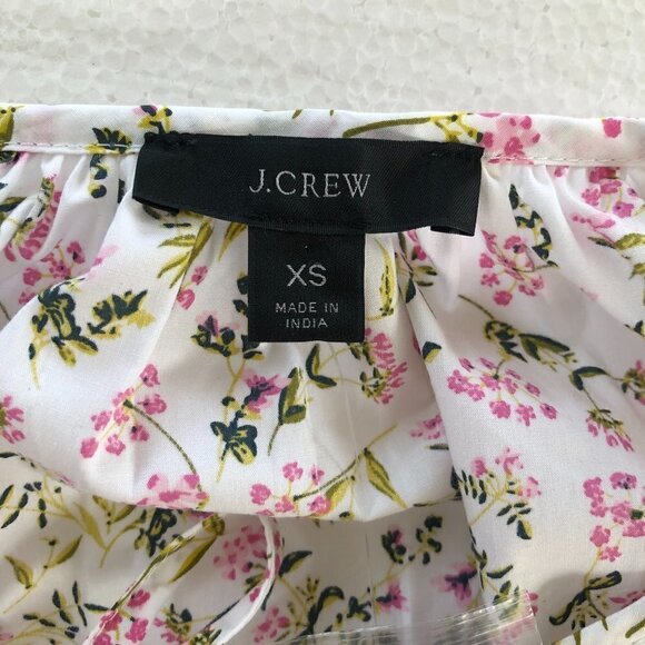J Crew Reimagined Pink Floral Cottagecore Peasant Top Blouse XS NEW - Picture 2 of 9